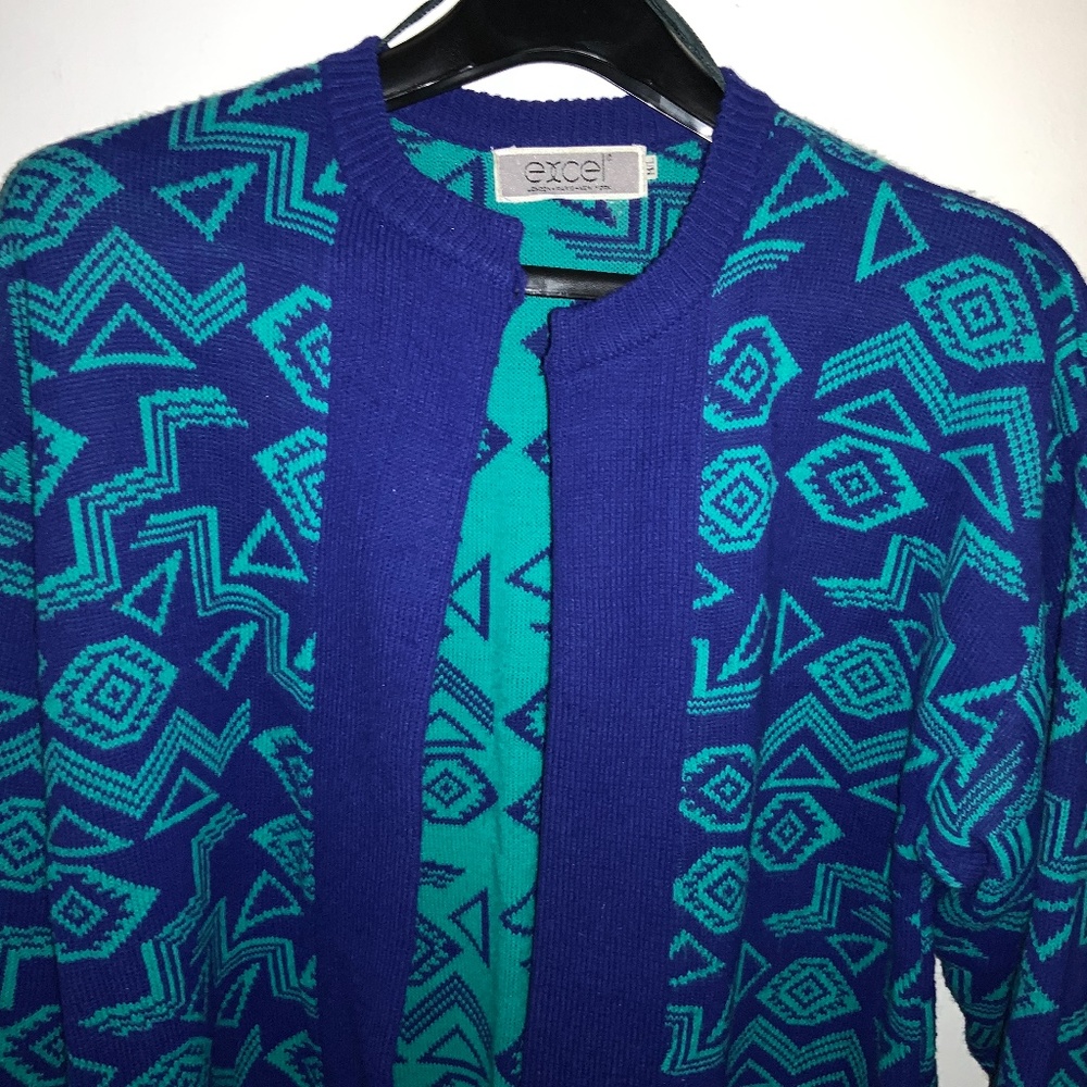 Vintage Excel Geometric Patterned Jacket - image 2